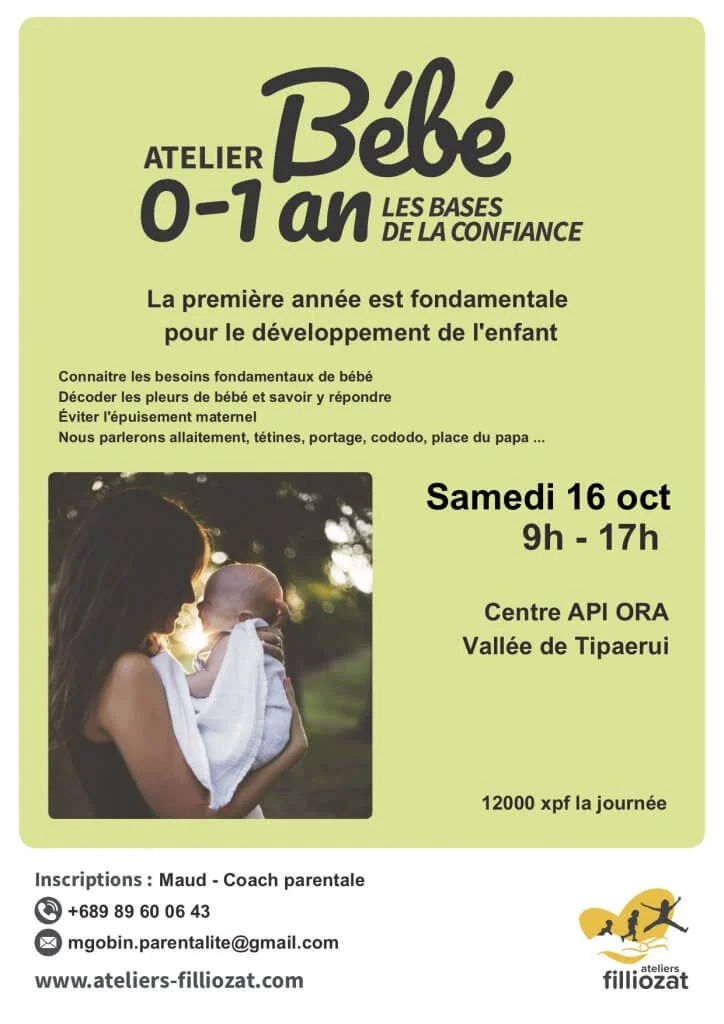 atelier Filliozat O-1 an maman avec bébé dans les bras